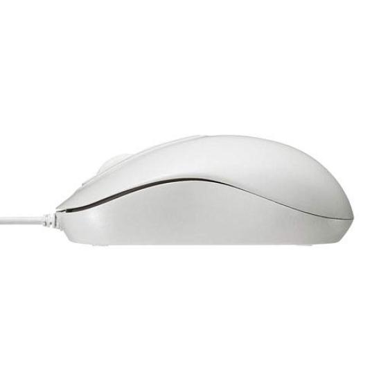 Проводная лазерная мышь Sanwa Supply, 3 кнопки, средний размер, белая MA-LS176W
