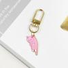 Printing Cartoon Cute Kitten Charm Alloy Keychains Cat Paw Footprint Pendants Mini Key Chain Phone Earphone Accessories Gifts