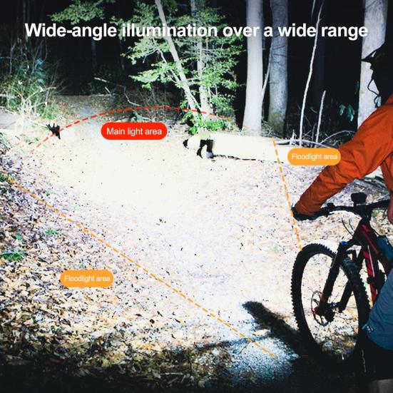 Bicycle Headlight Waterproof Modes Adjustable USB Rechargeable Universal MTB Road Mountain Bike Night Riding LED Front Lamp