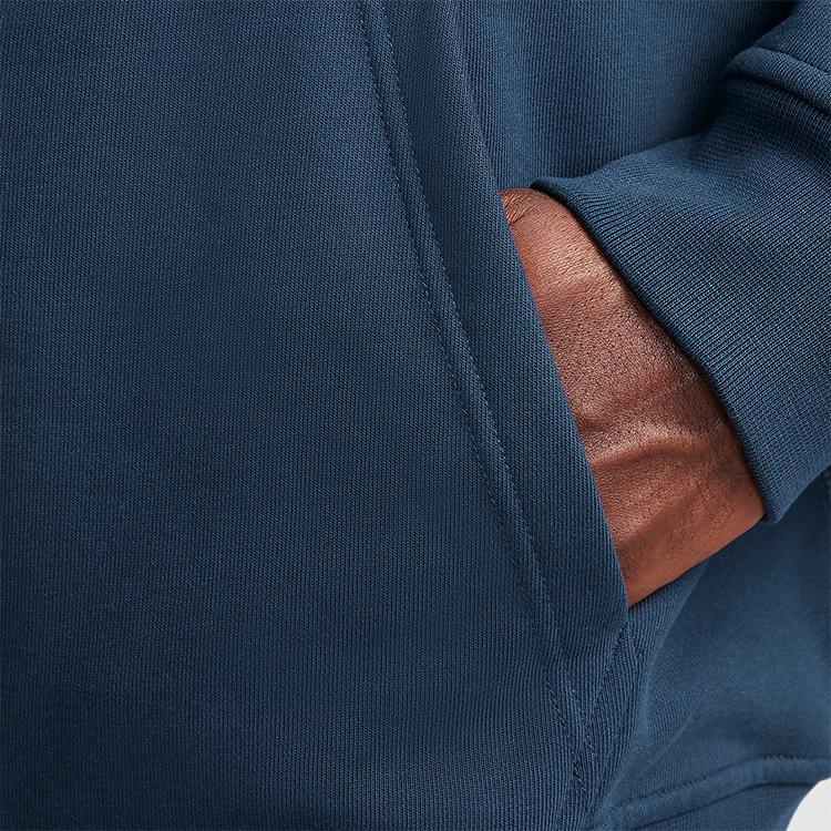 Nike Удобная повседневная толстовка с капюшоном Solo Swoosh с вышивкой, цвет темно-синий FZ1165-478