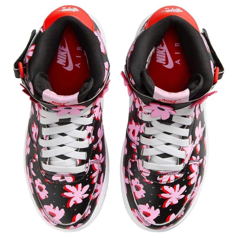 Nike Амортизация Air Force 1, Износостойкие высокие кеды для скейтборда Унисекс Черные Розовые Кроссовки FQ3692-001