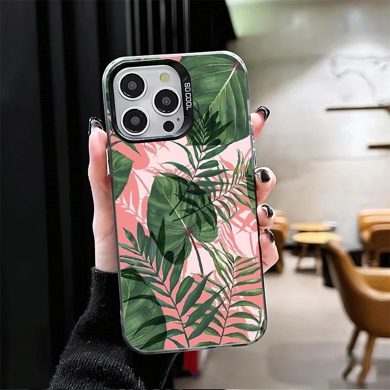 Летние Растения Зеленый Лист Мягкий Чехол для Телефона для iPhone 15 16 17 Pro Max 17Air 16E 14 Plus 13 12 Mini Ударопрочный Чехол Задняя Панель