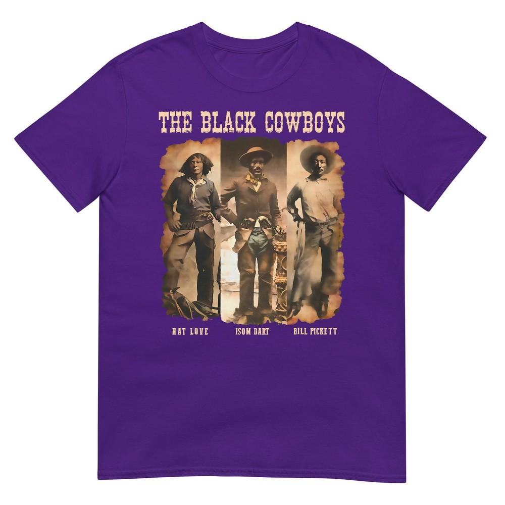 Black Cowboy Western Rodeo Melanin Black History Texas Unisex Tshirt