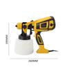 Paint Sprayer, 650W HVLP Electric Spray Paint Gun 1400ml Container with 6 Copper Nozzles 3 Spraying