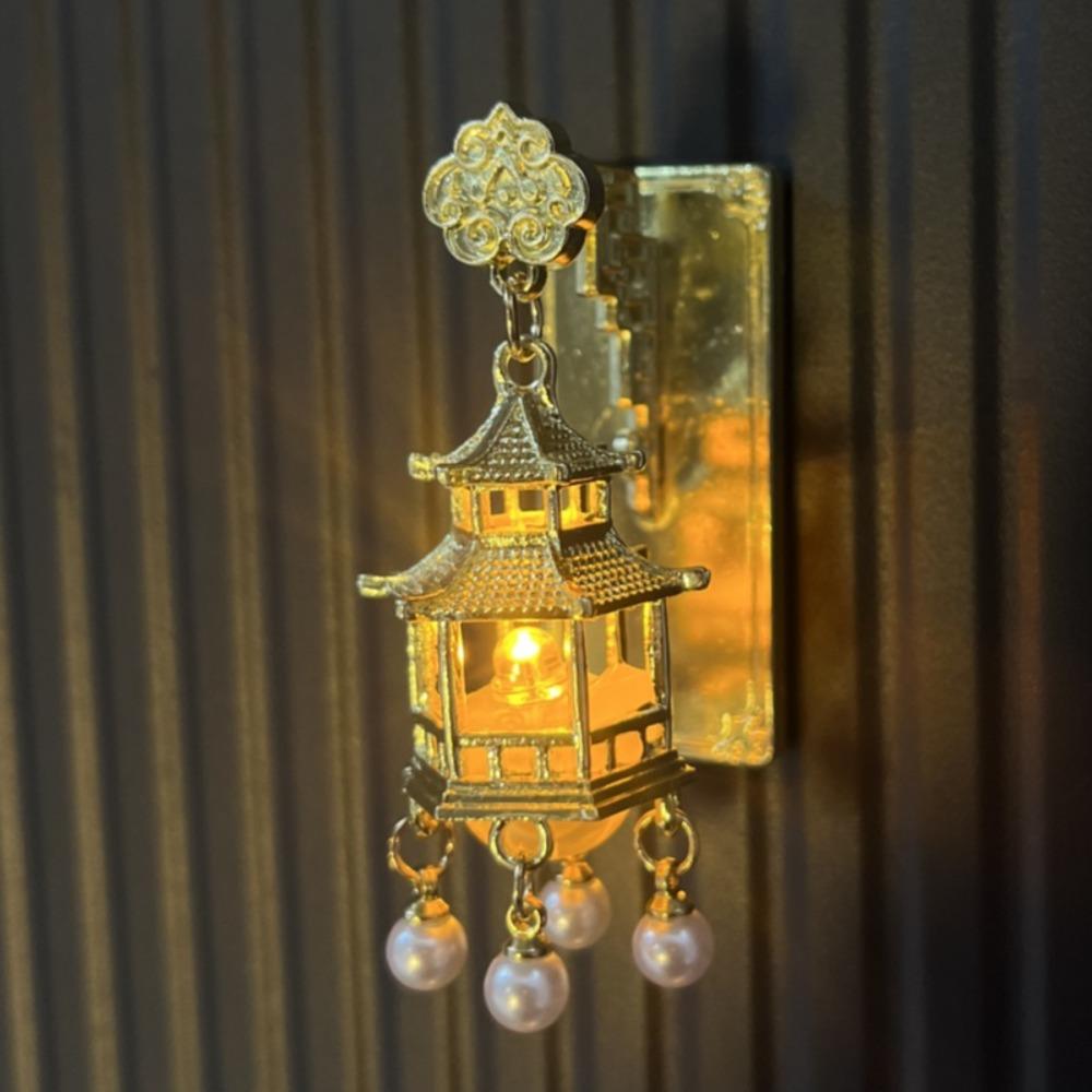 Retro Chinese Architecture Fridge Magnet Openwork Design Locker Cabinet Decoration Magnets Friend