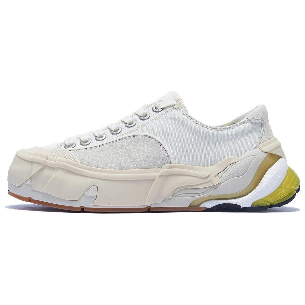Li Ning Wu Ji Wear Resistant Breathable Low Top Skate Shoes Women Skate Shoes Cream-White AZGT038-2