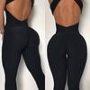 Sexy Female Stretch Skinny Slim Backless Sling Sleeveless Cutout Butt Lift Yoga Fitness Gym Jumpsuit