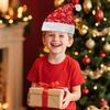 Adults Kids Christmas Hat Santa Claus Hat Flower Pattern Red White Xmas Hat for Merry Christmas New Year Party Festival Costume Accessory