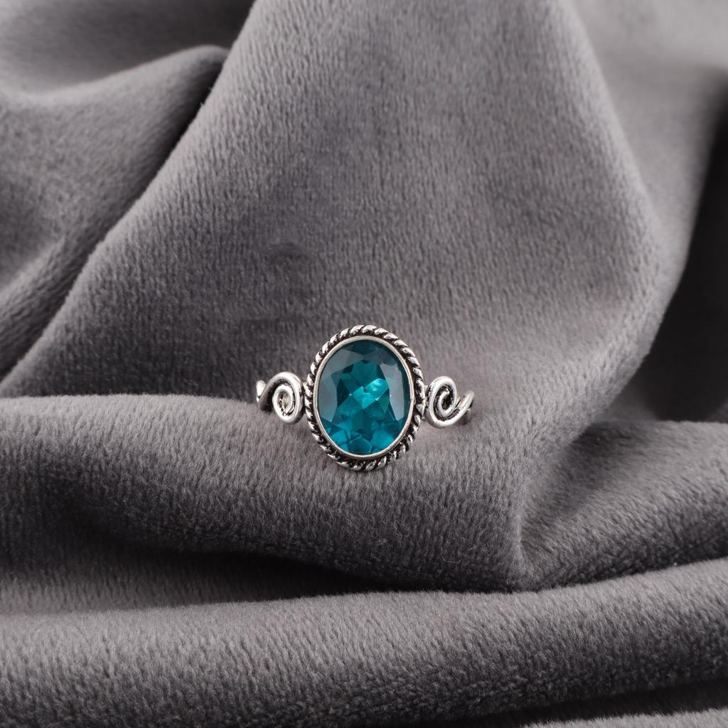 Apatite Handmade Silver Jewelry, 925 Sterling Silver Ring, Handmade Beautiful Gemstone Jewelry, Apatite Ring For Her