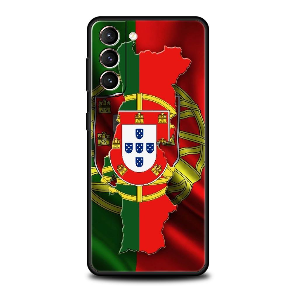 Чехол для телефона Португалия Для Samsung Galaxy S26 Ultra S25 Plus S24 FE S23 S22 5G S21 S20 Черный Мягкий