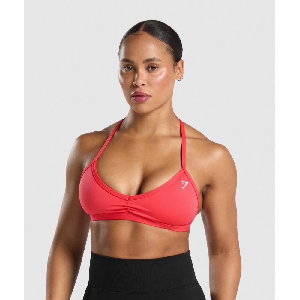 Gymshark Минимальный спортивный бюстгальтер кораллово-красный B3a2j Rb0y