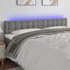 VidaXL LED Headboard Bedroom Furniture Double Bed Accessory Head of Bed Frame Interior Dark Grey 3122053