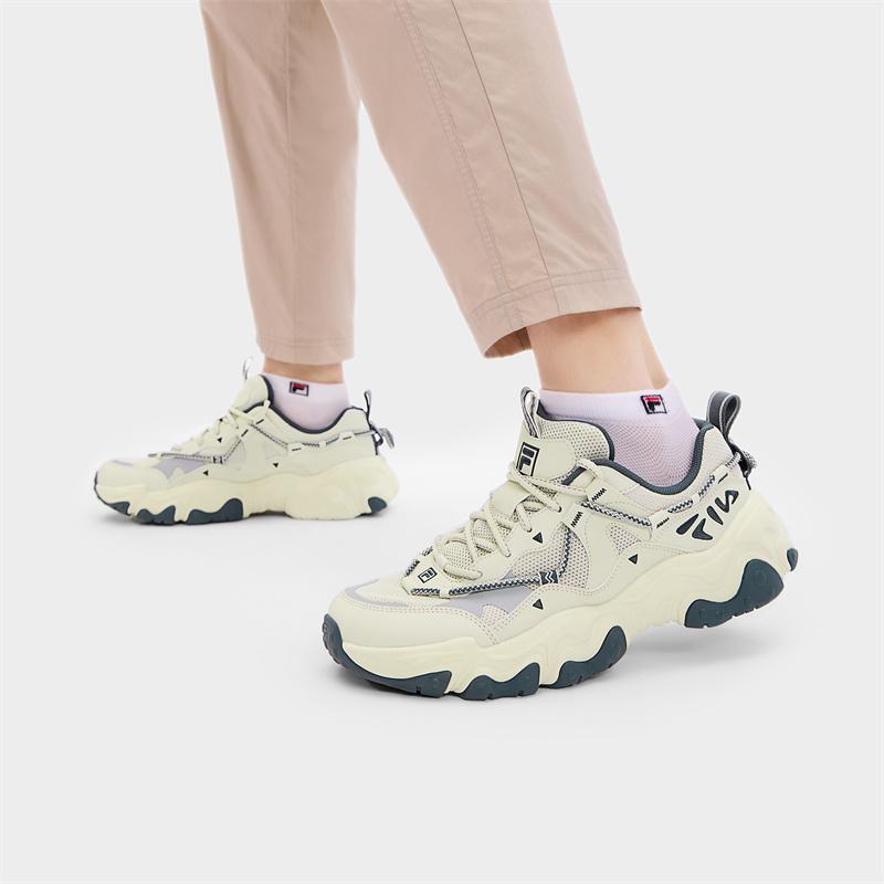 Fila Fluid 5 Кошачья лапка 5 Модные Универсальные Спортивные Ретро Тренд Низкие Кроссовки Повседневная Обувь Мужские кроссовки Серо-зеленый F12M432101FSH