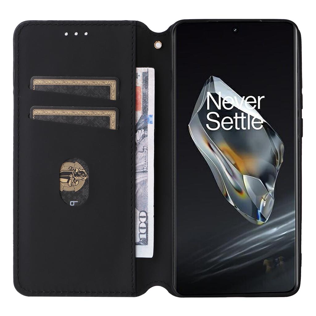 Для OnePlus Ace 3 5G/12R 5G Чехол для телефона Магнитный ромбовидный узор Кожаный чехол