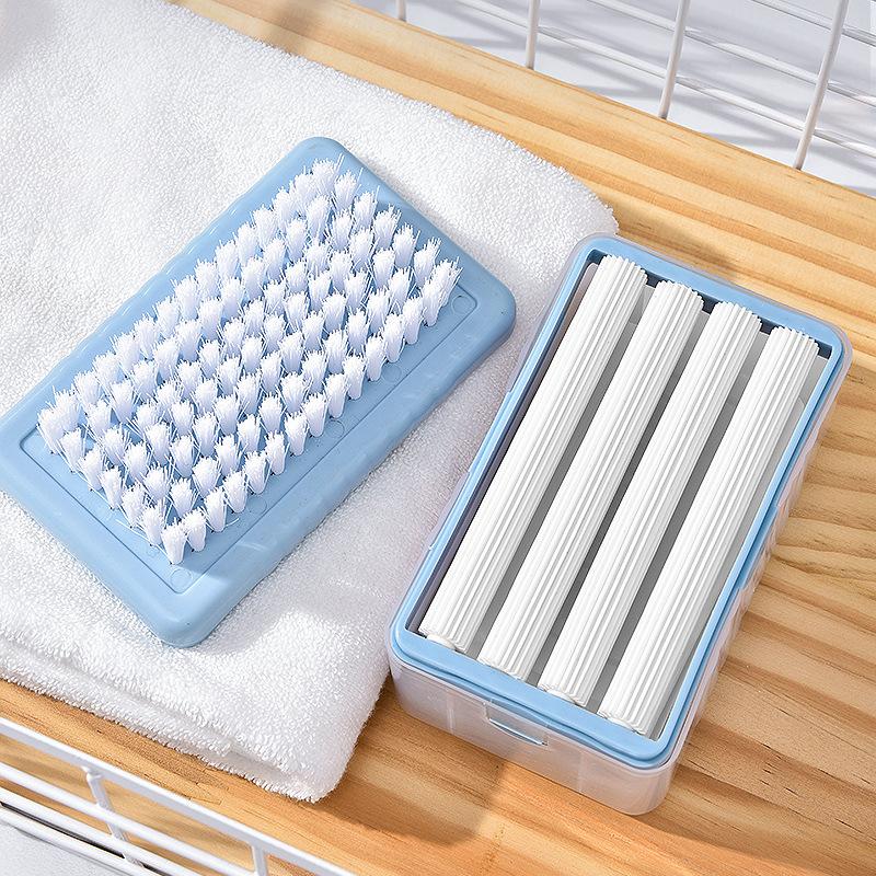 New Roller Type Box Soap Dish Holder Blue Multifunctional Portable Plastic Draining Storage Container Toliet Bathroom Gadgets
