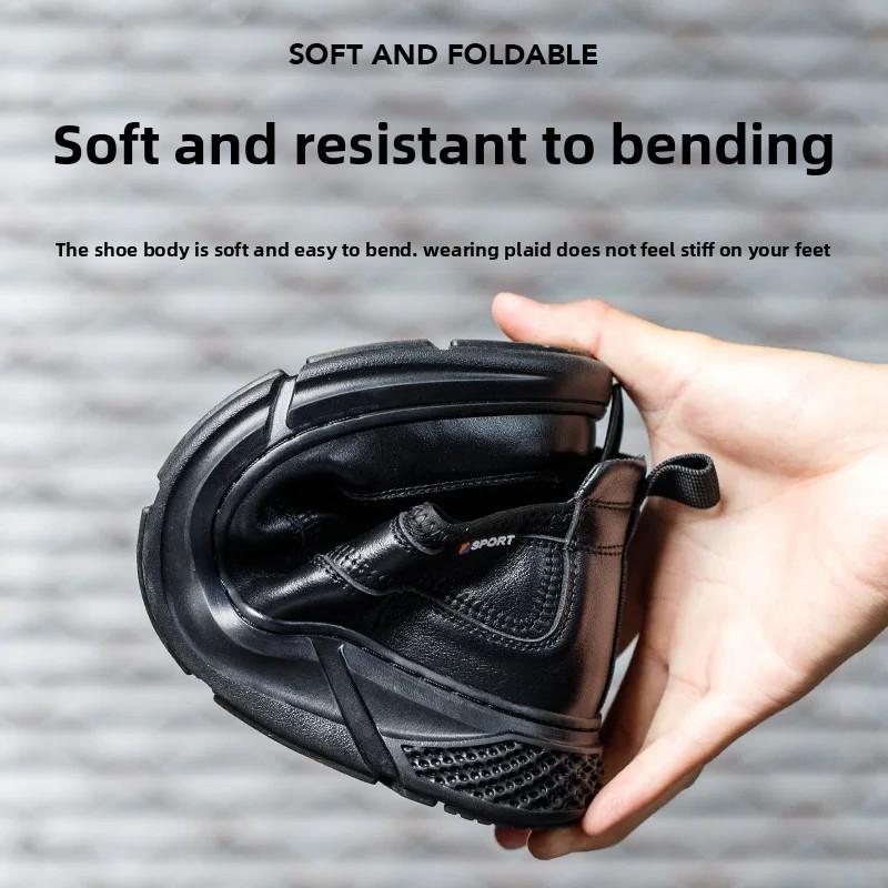 Натуральная кожа Композитный подносок Утепление Мужская обувь для защиты труда Не содержащая металла Неразрушимая Нескользящая Безопасная рабочая обувь