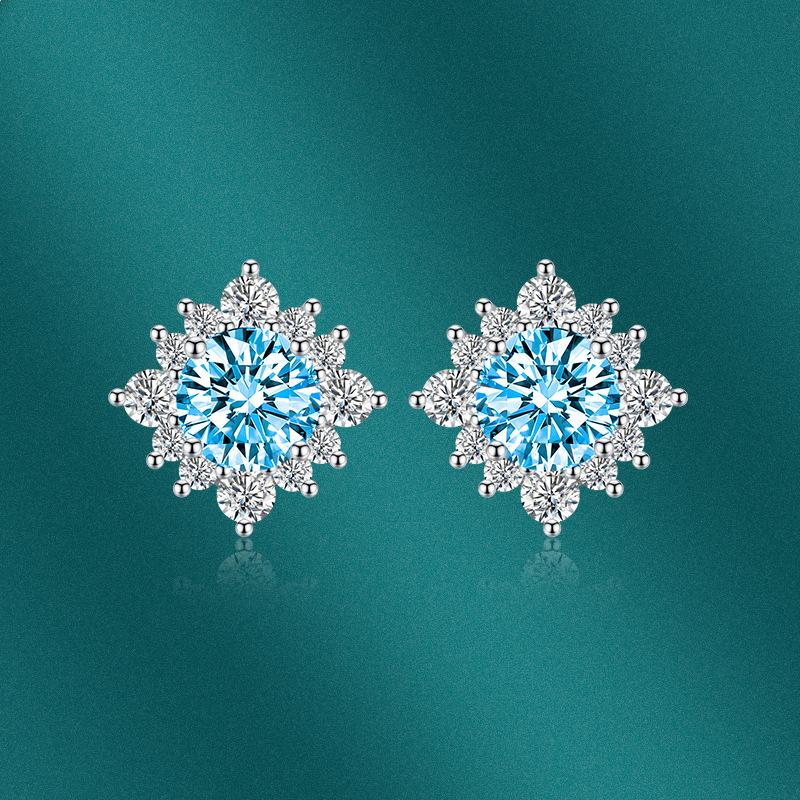 BELLA BOX Серьги-гвоздики с иглой и солнцем, женские корейские модные новые красочные ювелирные серьги с желтым бриллиантом и розовым бриллиантом