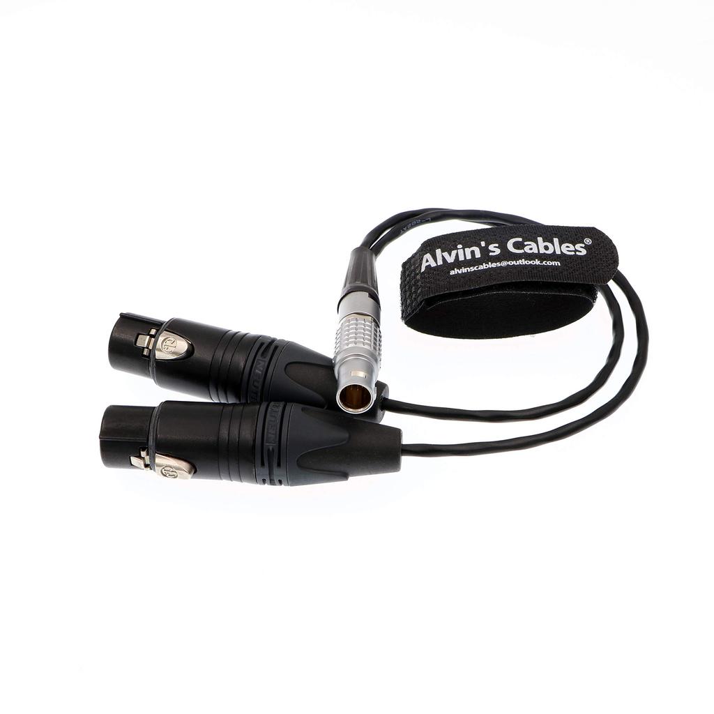 Alvin's Cables XLR Breakout Audio Input Input Cable 10 Pin To Dual XLR 3 Pin Female for Atomos Shogun Monitor Recorder