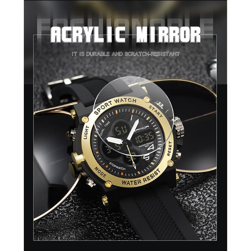 SANDA New Multifunctional Fashion Trend Sports Outdoor Multifunctional Electronic Watch