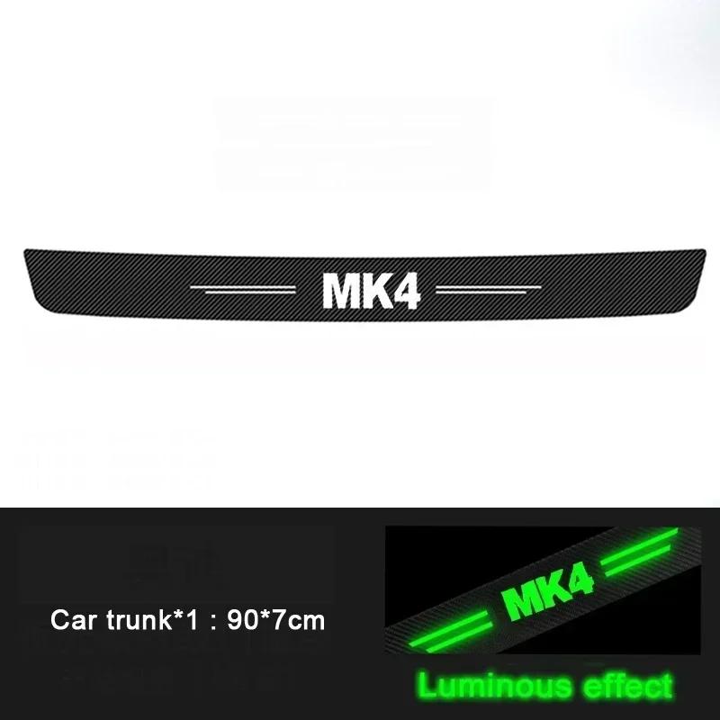 ASGBH1 For Volkswagen VW MK4 Logo Luminous Auto Door Sill Protect Decals Anti Scratching, Car Threshold Strip Welcome Pedal Sticker