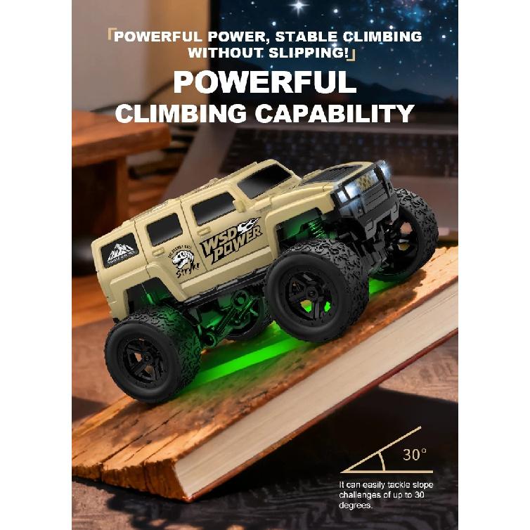 1: 64 Mini Climbing Remote Control Car With Trailer Full Scale Off-road Vehicle Children Toy Model Christmas Gift