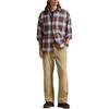 Polo Ralph Lauren Plaid Button-Down Long Sleeve Shirt Men Shirts Red White MNPOWOV16823874-100