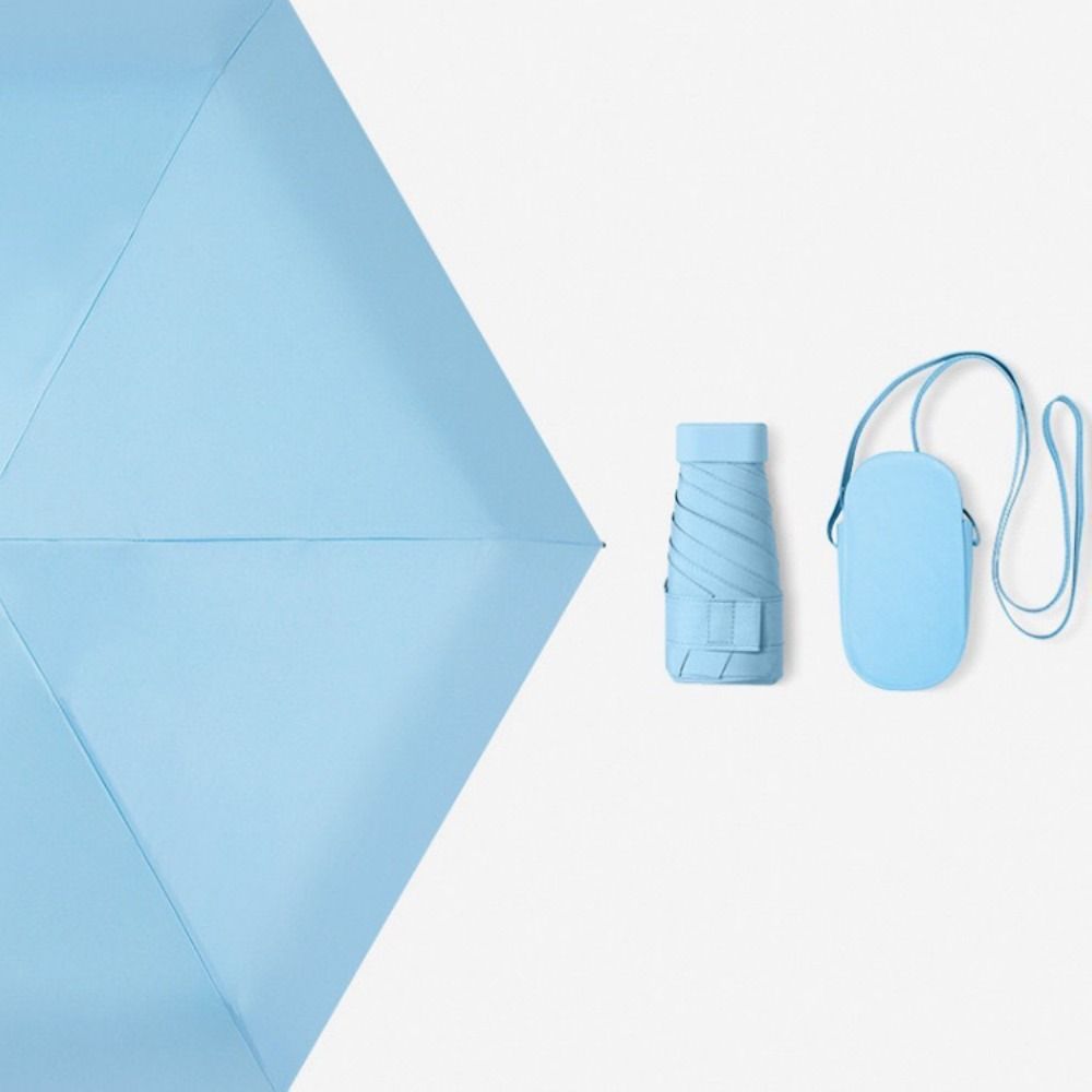 Защита от УФ-лучей Портативный Солнцезащитный Зонт Слинг Чехол из ПУ Кожи Дорожный Зонт от Дождя Для Улицы