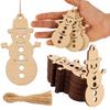 Inkdotpot 40pcs Angel Wooden Ornament with Holes 3.5" Unfinished Predrilled Natural Wood Slices for Crafts Wooden