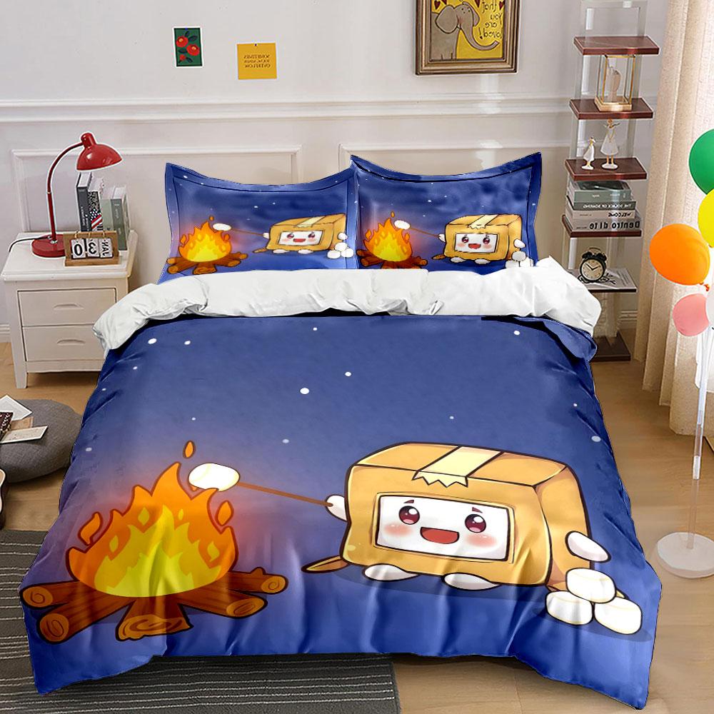 Cartoon Campfire Bedding Set Bedding Duvet Cover Set Duvet Cover Pillowcases (1 * Duvet Cover 2 * Pillowcases, without duvet insert)