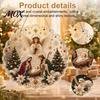 Handmade Christmas Tree Decor Faux Pearl Painting Suncatcher Kit, 3D Nativity/Santa Claus/Bird/Tree Religious Nativity Crafts Beads Art Craft, Acrylic