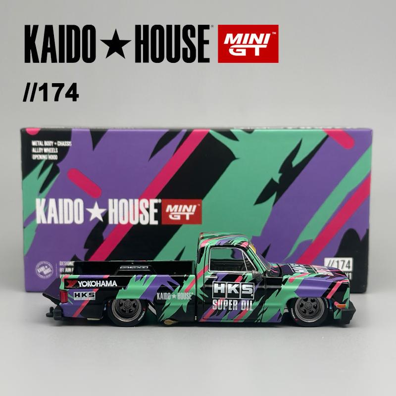 Kaido House MINIGT Chevrolet Silverado KAIDO HKS V1 pickup alloy car Model 174
