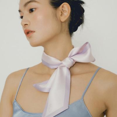 AVVINA PELLE Long Twilly Silk Scarf - Violet