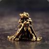 Vintage Brass Frog Statue Miniature Frog Sculpture Antique Animal Figurine Tea Pet Home Office Decor Ideal For Collectors