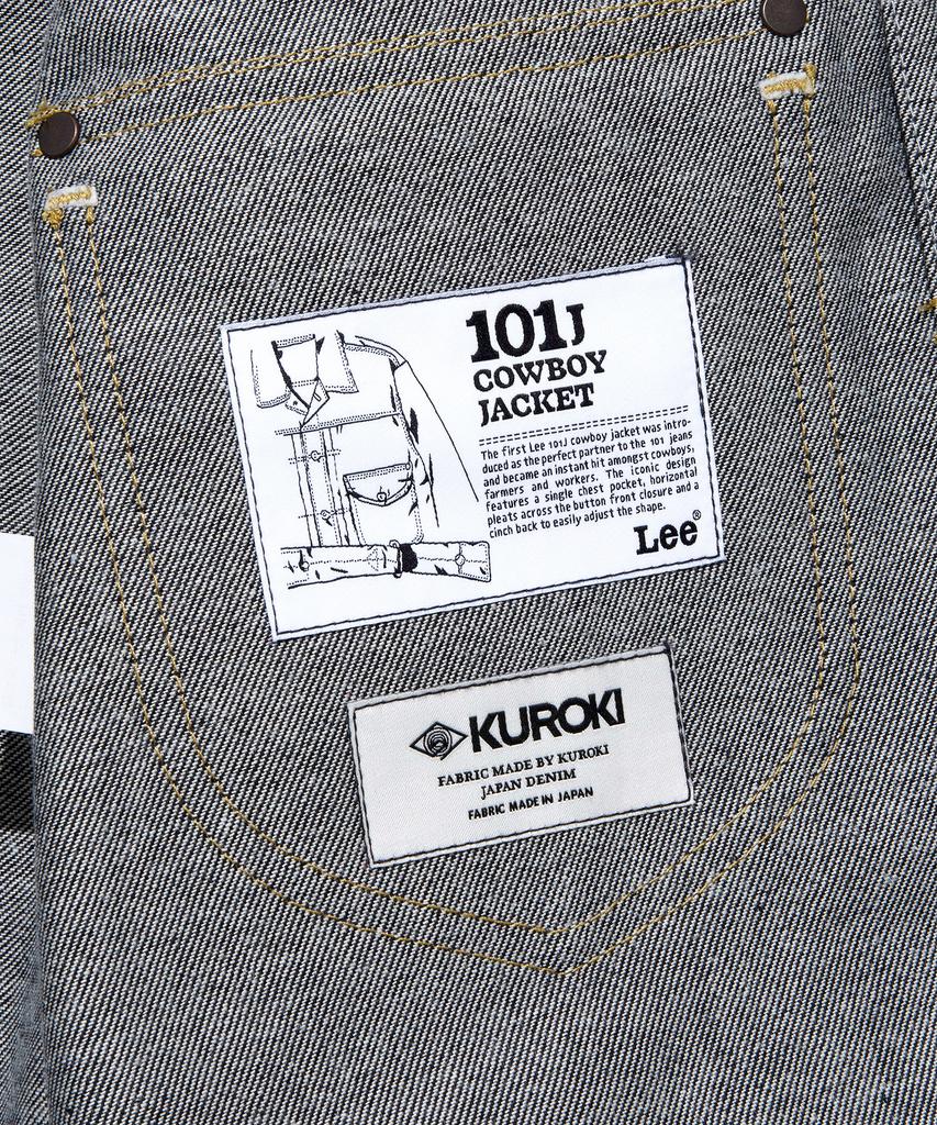 Lee [101St] Ковбойская куртка из денима Kuroki Индиго Необработанная