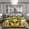 Luxury Baroque Style Bedding Set Digital Printing Queen King Size Duvet Cover Set Linen Pillowcases Home Textile
