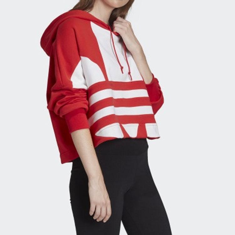 adidas Свитшоты Originals Trefoil Женские с капюшоном Умеренные Обычные FS1313