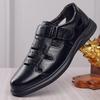First Layer Cowhide Sandals Men'S Leather Hole Leather Shoes Hollow Breathable Dad Shoes Bag Head Leather Sandals