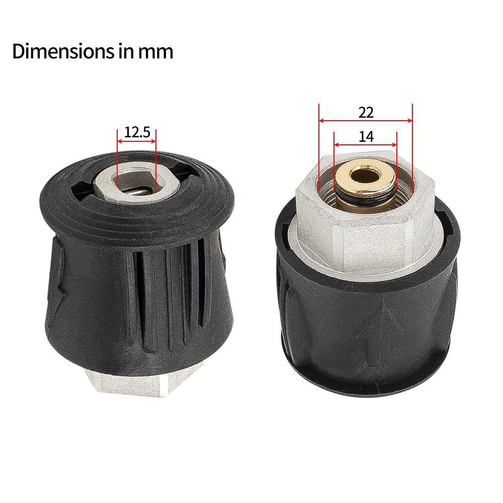 M22-14MM Адаптер шланга высокого давления Алюминиевый соединитель для мойки высокого давления для Karcher для Bosch для Nilfisk для Lavor