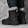 Модные повседневные мужские зимние ботинки Удобные осенью и зимой Толстая подошва, увеличивающая рост, стиль Для улицы Теплые хлопковые ботинки Размер-48
