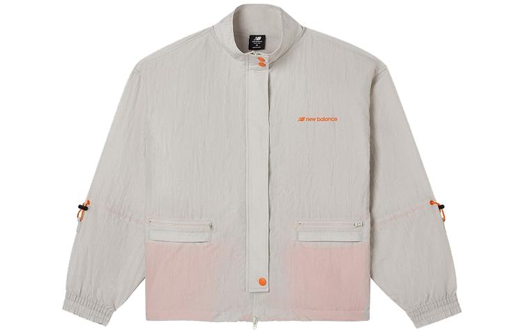 Women's Jacket New Balance Stand Collar Casual Jacket Women's Gray