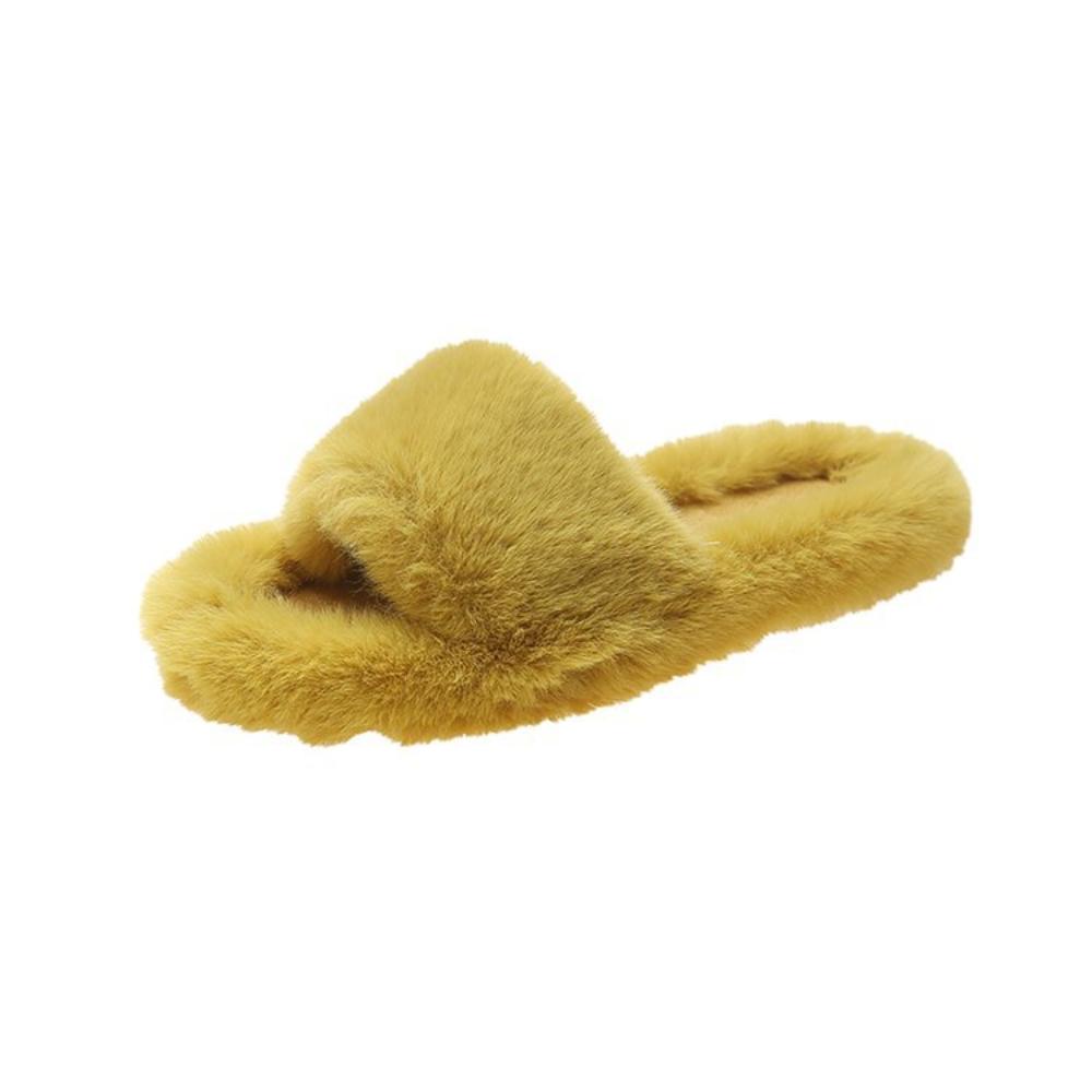 Women's Indoor Slippers 2024 Autumn and Winter New Plush Home Lazy Slippers Anti Slip Durable Fashion Warm Sandals Slippers