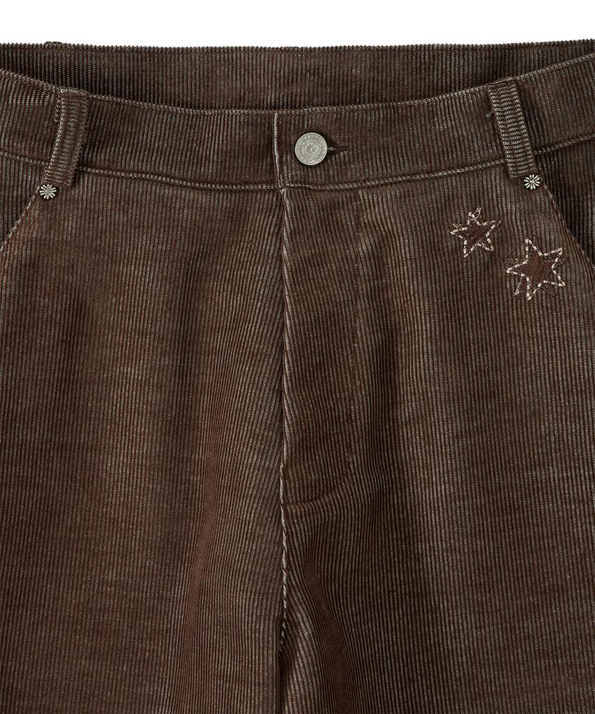 Вельветовые брюки с аппликацией Dandel Dd Star (коричневый)