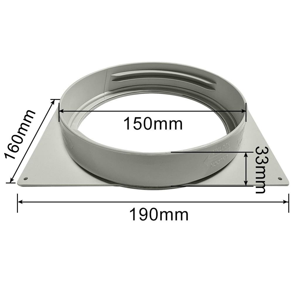 Адаптер выхлопного шланга 150 мм для портативных кондиционеров АБС герметичный соединитель повышает эффективность охлаждения