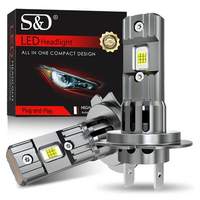 2 шт. H7 светодиодные мощные лампы для фар мини-беспроводные 100 Вт 25000LM 6500K CSP для автомобильных фар автоматические диодные лампы H7 Turbo Led автомобильные Play&Plug 12 В