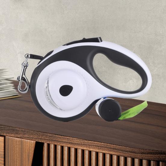 Выдвижной поводок для собак со светодиодной подсветкой, прочный поводок для прогулок с питомцем и какашками