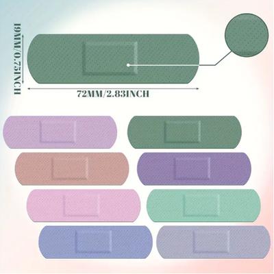 24 шт./40 шт. Водонепроницаемые пластыри из полиэтилена однотонные дышащие пластыри наклейки 8 стилей