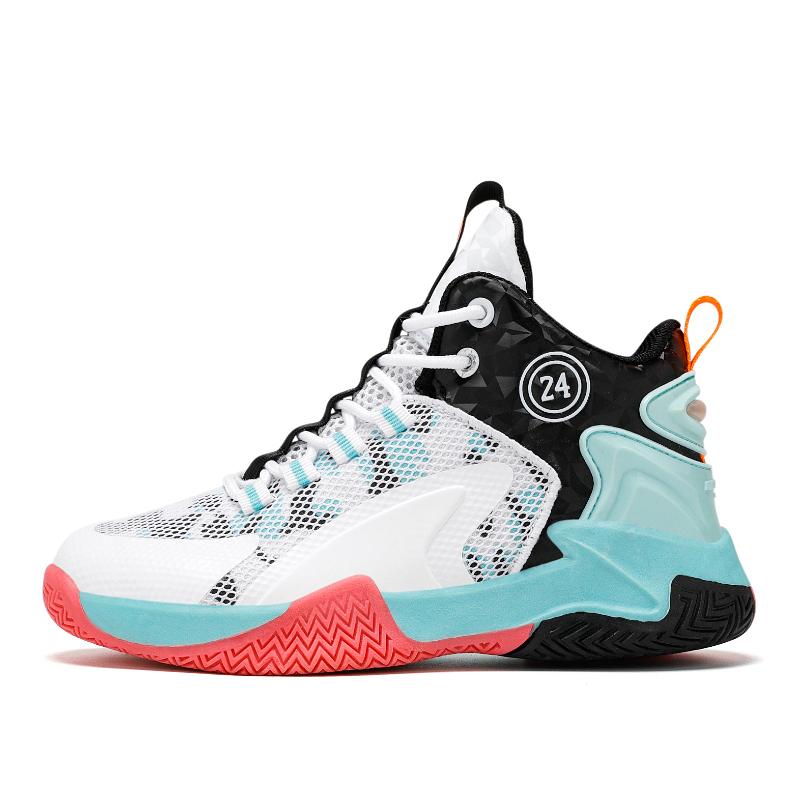 Children's Basketball Shoes Boys High Top Breathable Anti-slip Wear Cushioned Shock Student Training Actual Combat Sports Shoes