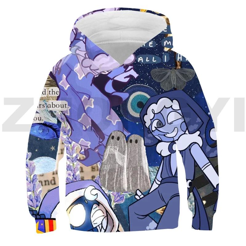 3D-печатная игра Fnaf Sundrop Moondrop аниме-толстовка с капюшоном для детей, уличная одежда для малышей, с длинным рукавом, свободные свитера для мальчиков, одежда