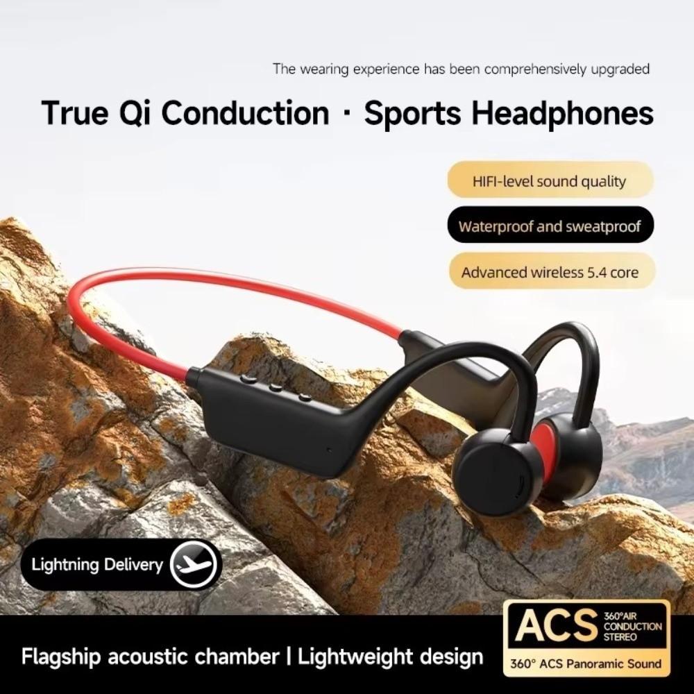 IPX8 Waterproof Bone Conduction Headphones With Microphone Sports Headset Outdoor Activities