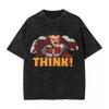 Invincible Gda Logo Graphic Tshirt Vintage Washed Superhero Anime Unisex Oversized Crew Neck Cotton Short Sleeve Tee Tops